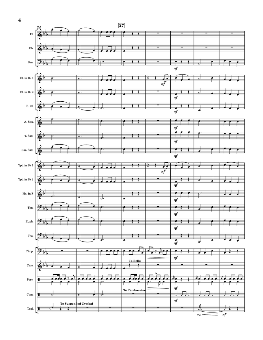 Triumphant Fanfare For Concert Band Concert Band scores gallery preview page 4