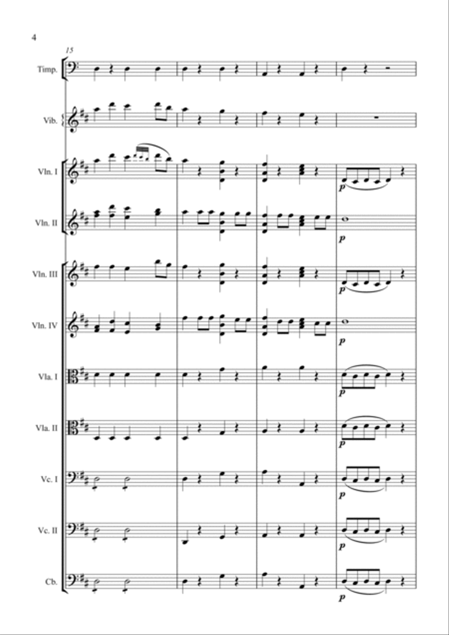 The Marriage of Figaro (overture) Chamber Orchestra scores gallery preview page 4