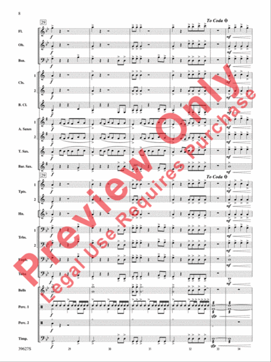 Flash Flood Concert Band scores gallery preview page 9