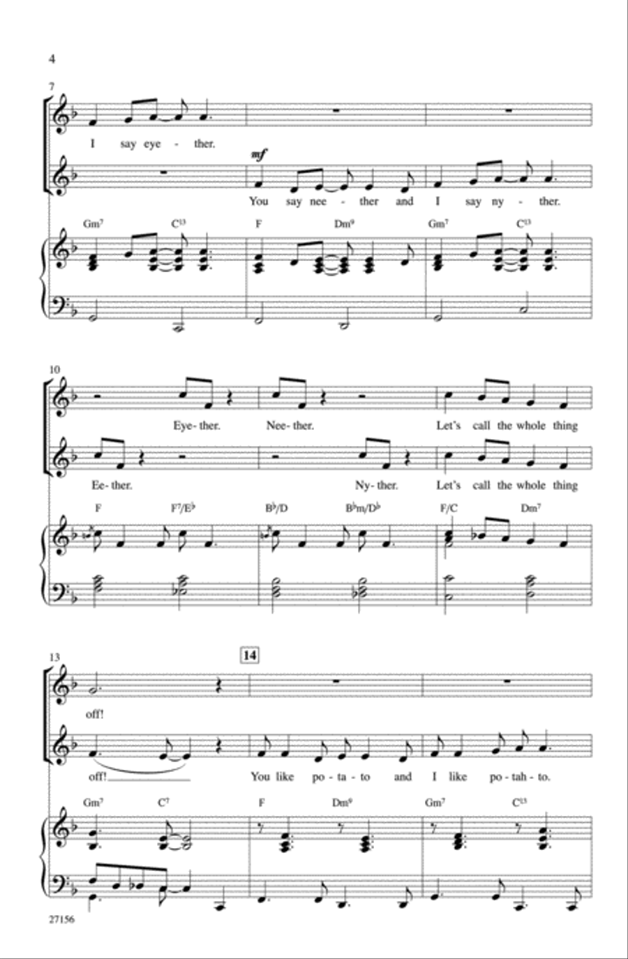 Let's Call the Whole Thing Off 2-Part scores gallery preview page 3