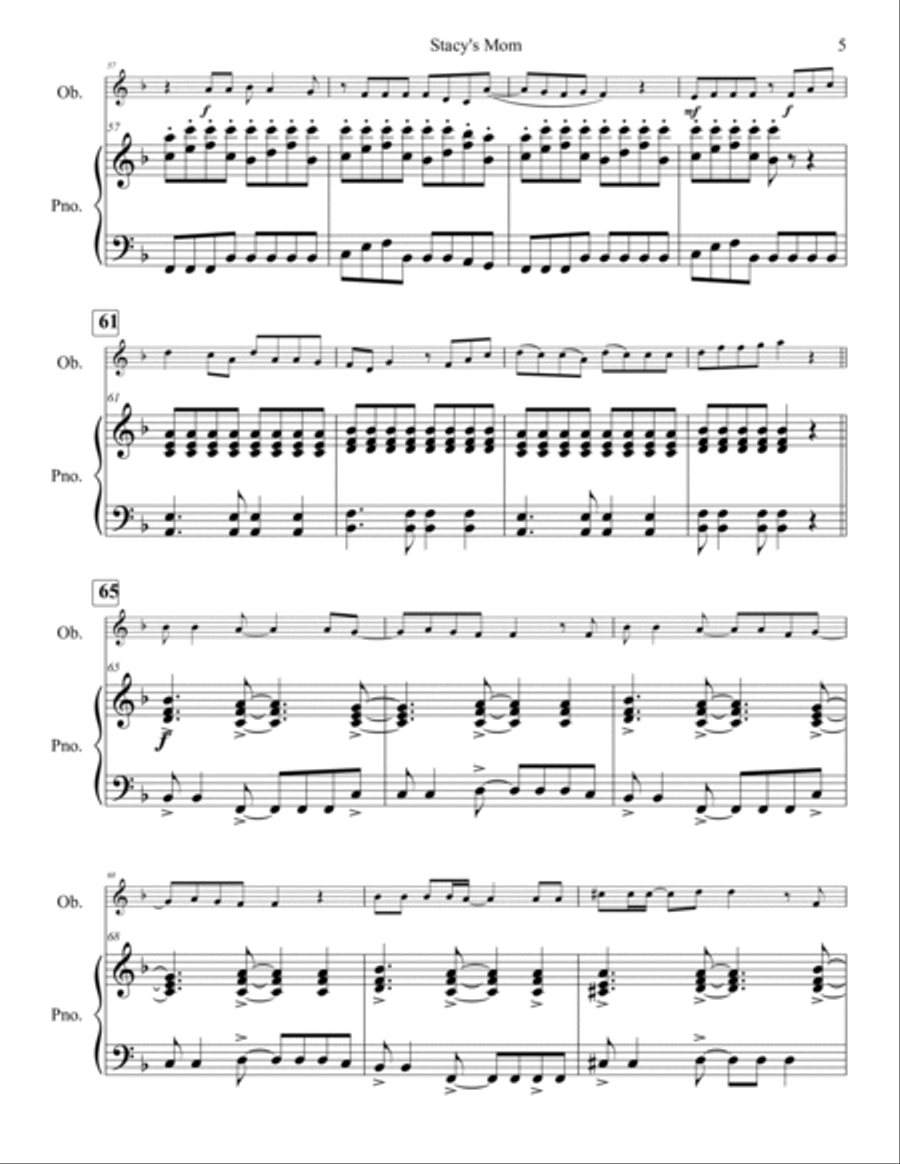 Stacy's Mom Piano scores gallery preview page 6