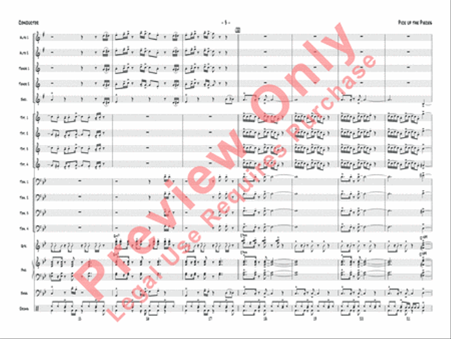 Pick Up the Pieces (score only) Jazz Ensemble scores gallery preview page 6