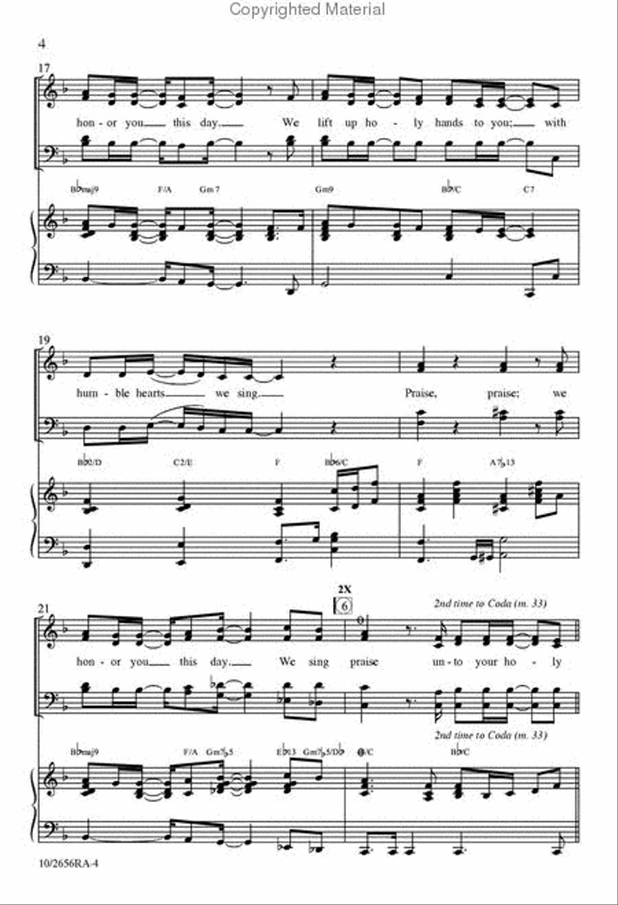 Praise 4-Part scores gallery preview page 4