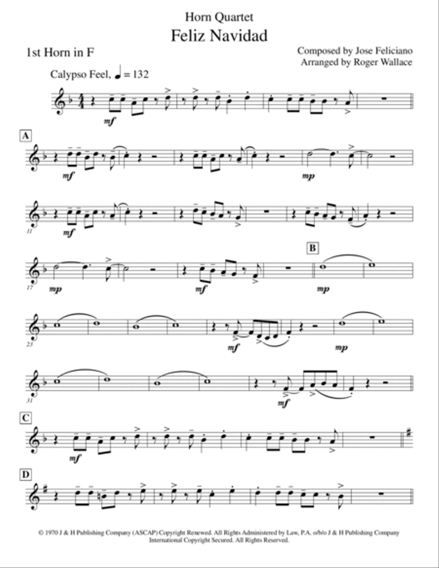 Feliz Navidad Feliz Navidad Brass Quartet scores gallery preview page 5