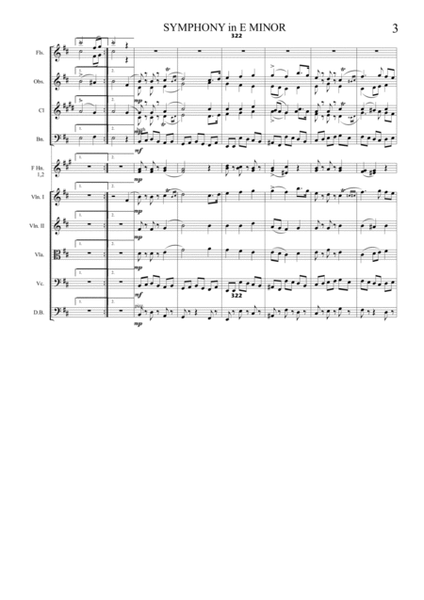 SYMPHONY in E MINOR Second Movement score image number null
