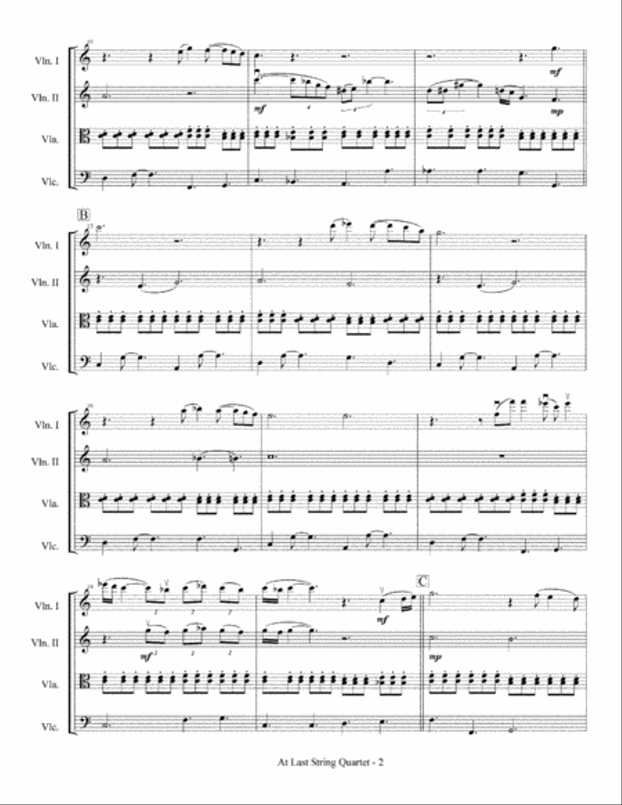 At Last At Last String Quartet scores gallery preview page 3