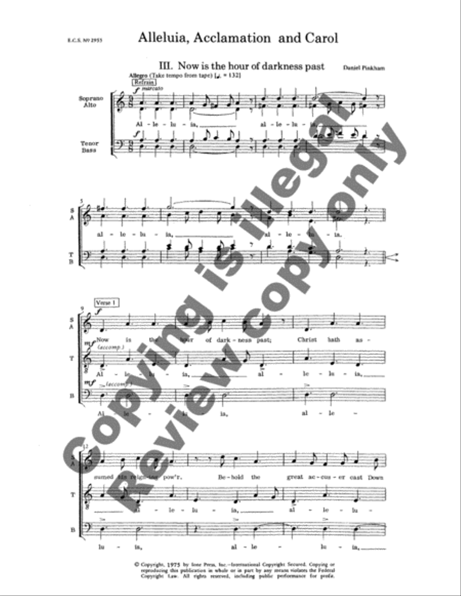 Now Is the Hour of Darkness Past from Alleluia, Acclamation and Carol 4-Part scores gallery preview page 6