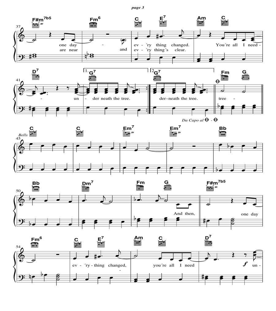 Underneath The Tree Easy Piano scores gallery preview page 3