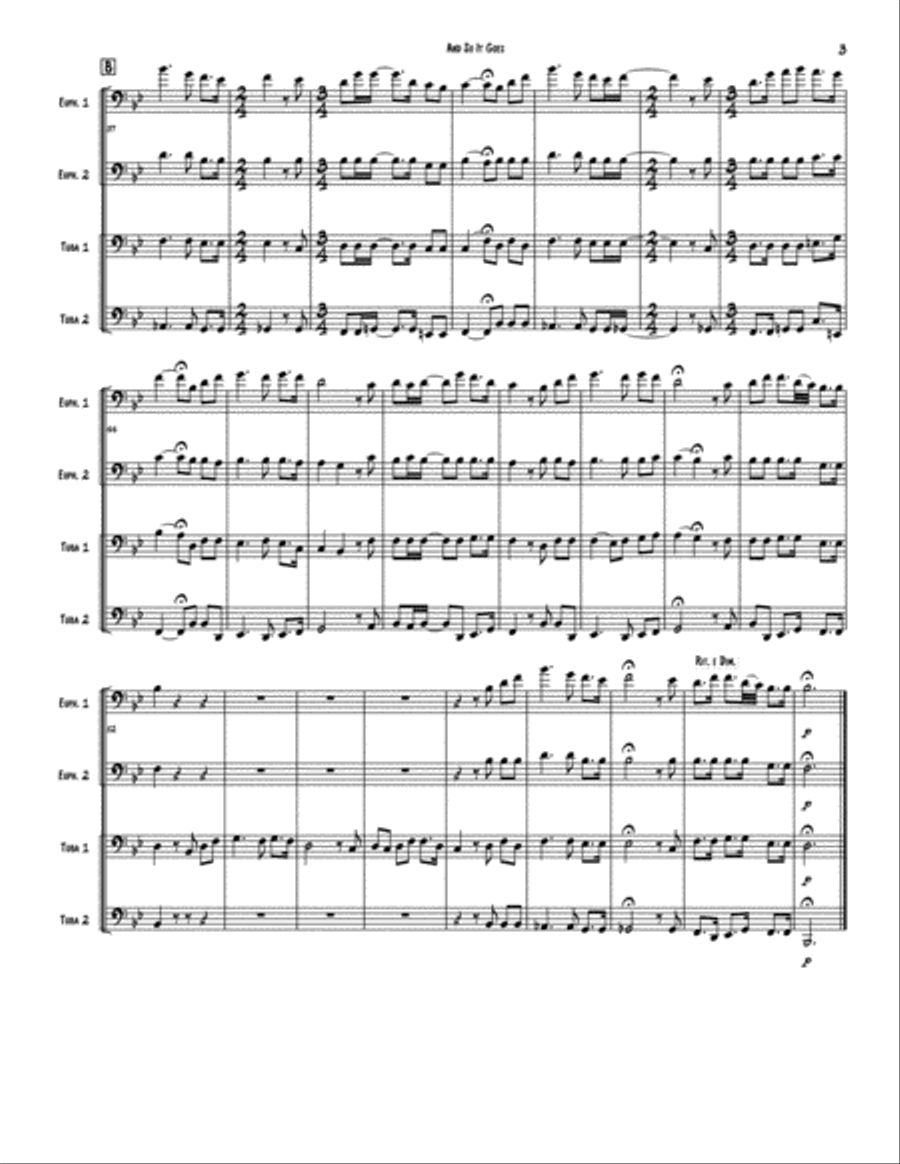 And So It Goes Brass Ensemble scores gallery preview page 3