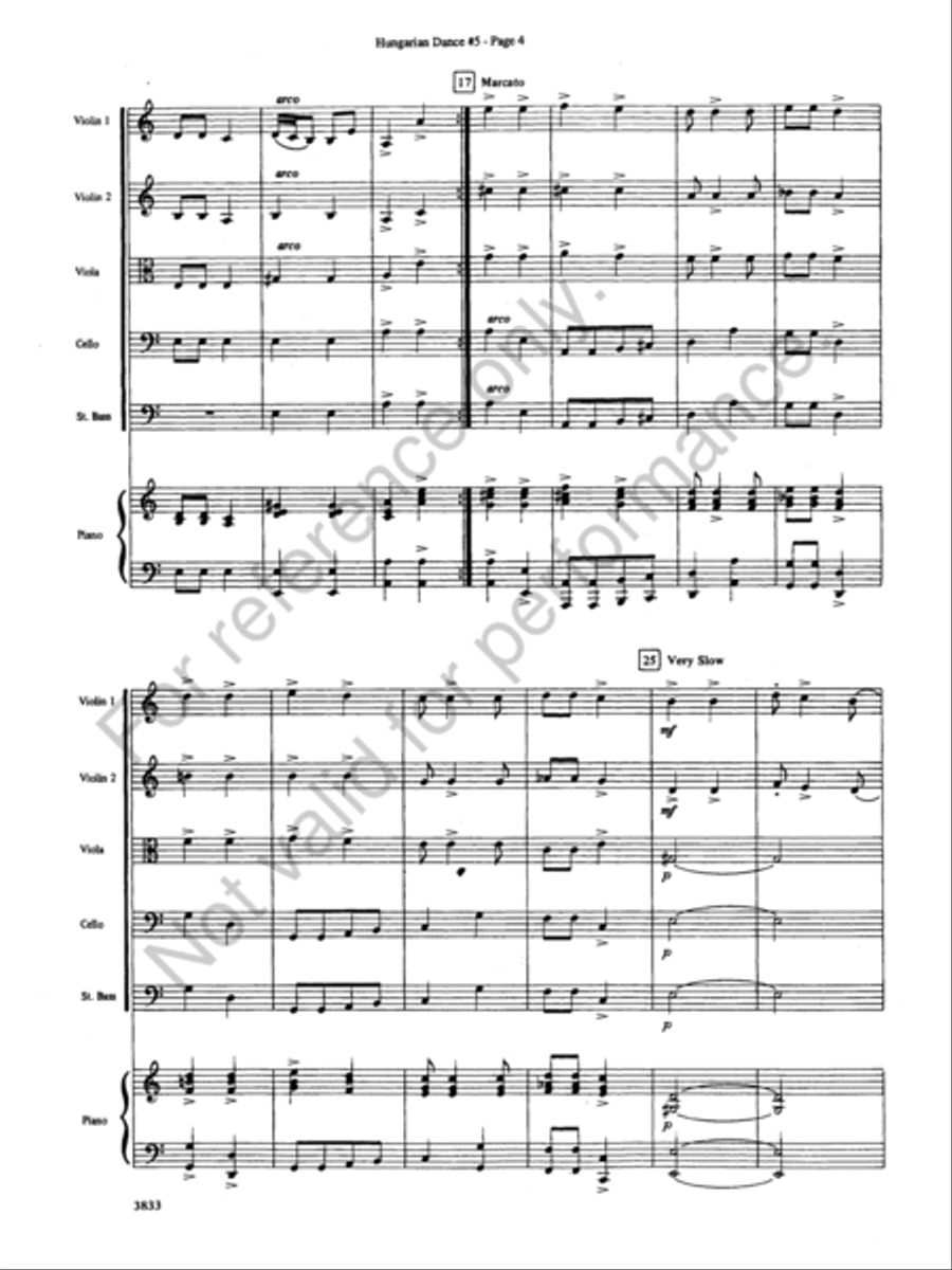Hungarian Dance No. 5 Hungarian Dance No. 5 String Orchestra scores gallery preview page 4