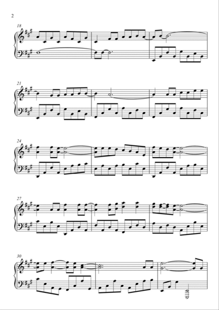The Sound Of Silence Piano Solo scores gallery preview page 2