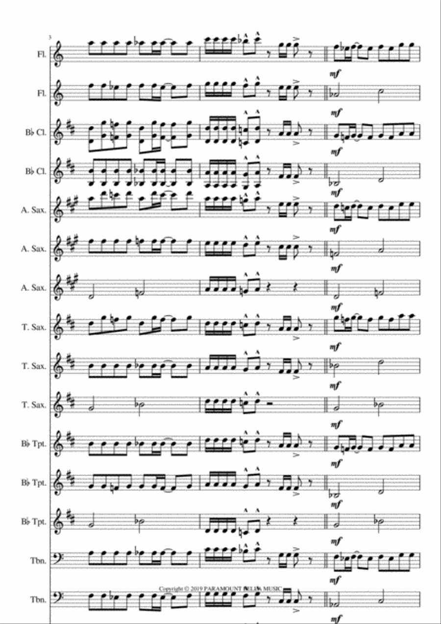 Teenage Mutant Ninja Turtles Brass Ensemble scores gallery preview page 3