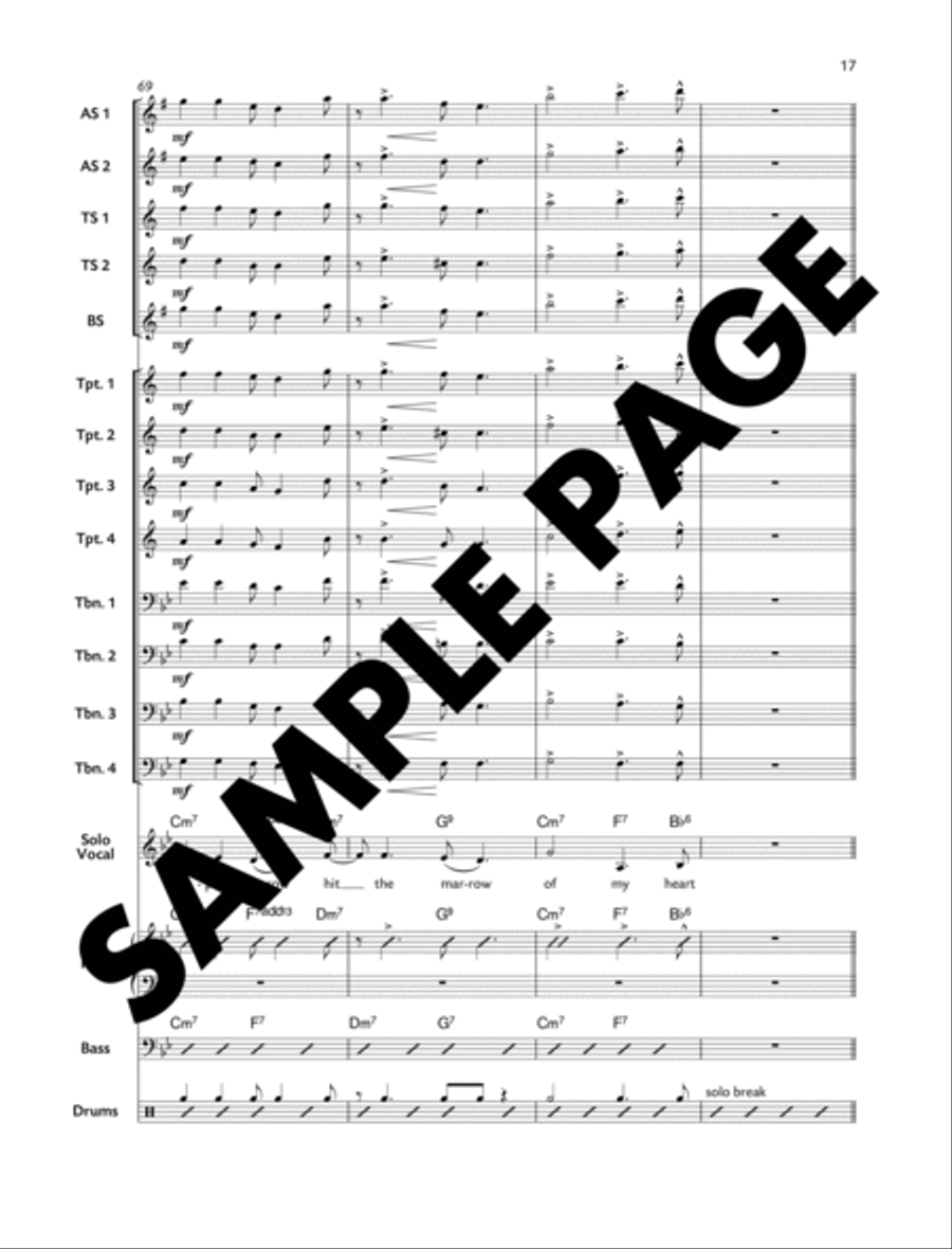 Cupid's Arrow Cupid's Arrow Jazz Ensemble scores gallery preview page 17