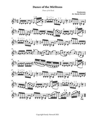 Dance of the Mirlitons, for Intermediate Solo Violin