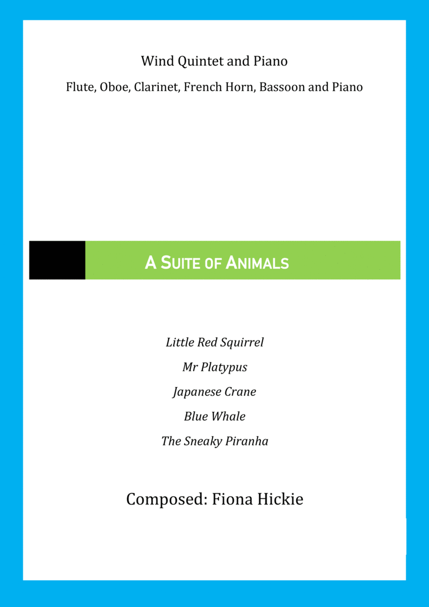 A Suite of Animals: Wind Quintet and Piano