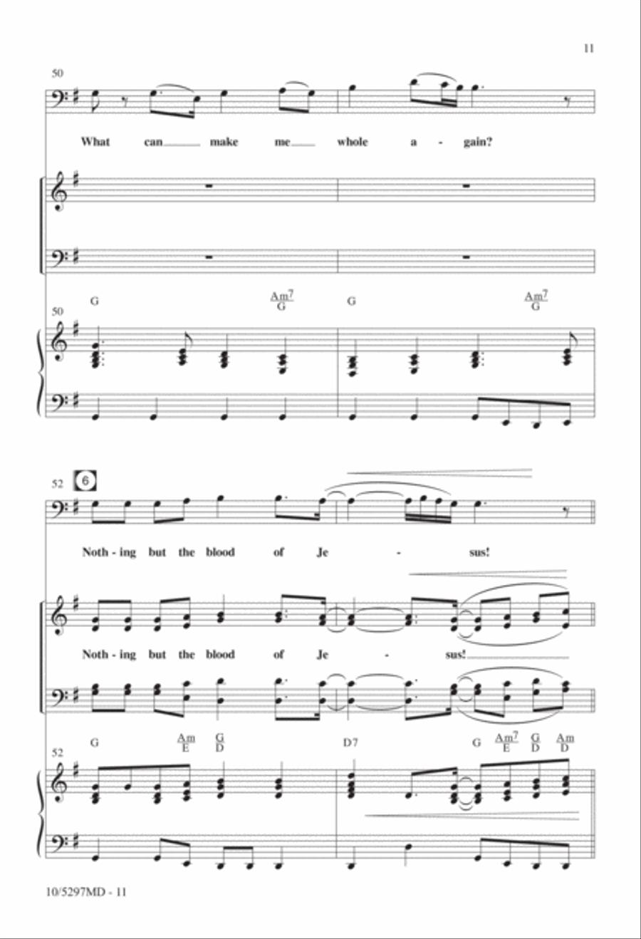 The Blood of Jesus Medley 4-Part scores gallery preview page 10
