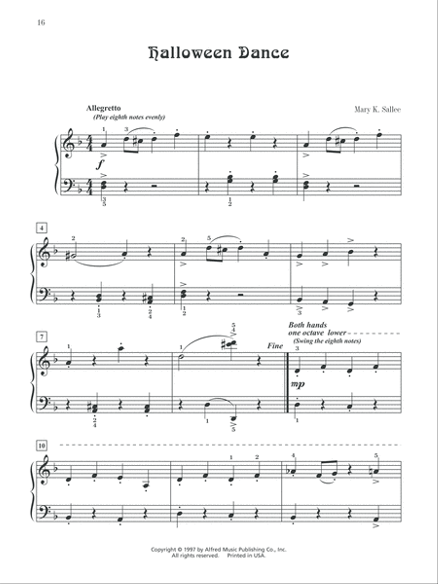 Halloween Favorites, Book 3 Easy Piano scores gallery preview page 4