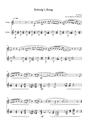 Solveig`s Song, Edvard Grieg, For Violin & Guitar