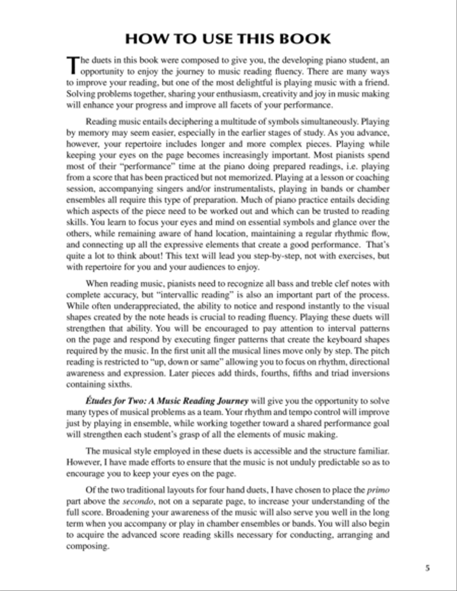 Etudes for Two - A Music Reading Journey Piano Method scores gallery preview page 5
