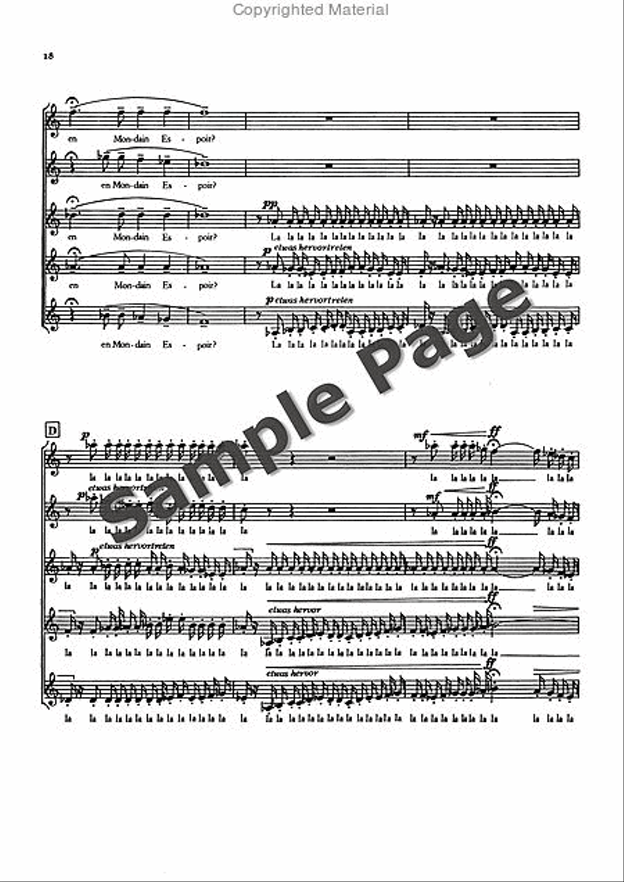3 French Choruses from the ballet “Joan von Zarissa” Women's Choir scores gallery preview page 19