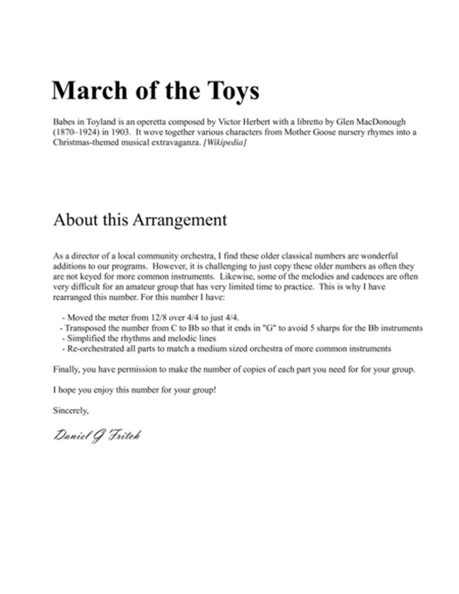 March of the Toys (for full Orchestra -- medium level) image number null