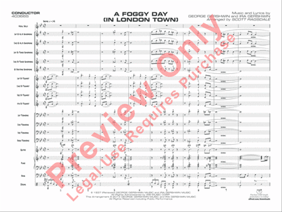 A Foggy Day (in London Town) Jazz Ensemble scores gallery preview page 2
