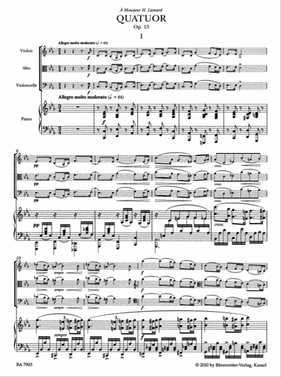 Quatuor c minor op. 15 Cello scores gallery preview page 2