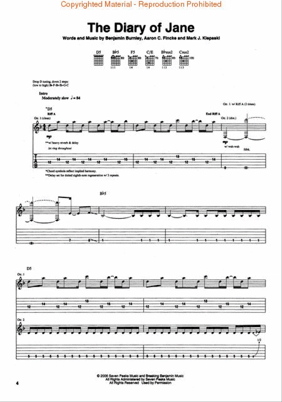Phobia Phobia Electric Guitar scores gallery preview page 2