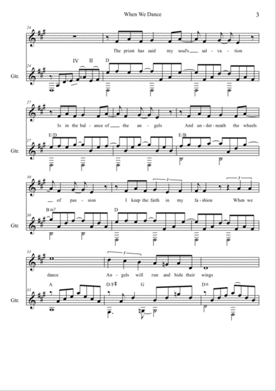 When We Dance Guitar scores gallery preview page 6