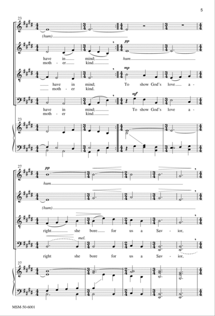 Lo, How a Rose E'er Blooming Divisi scores gallery preview page 4