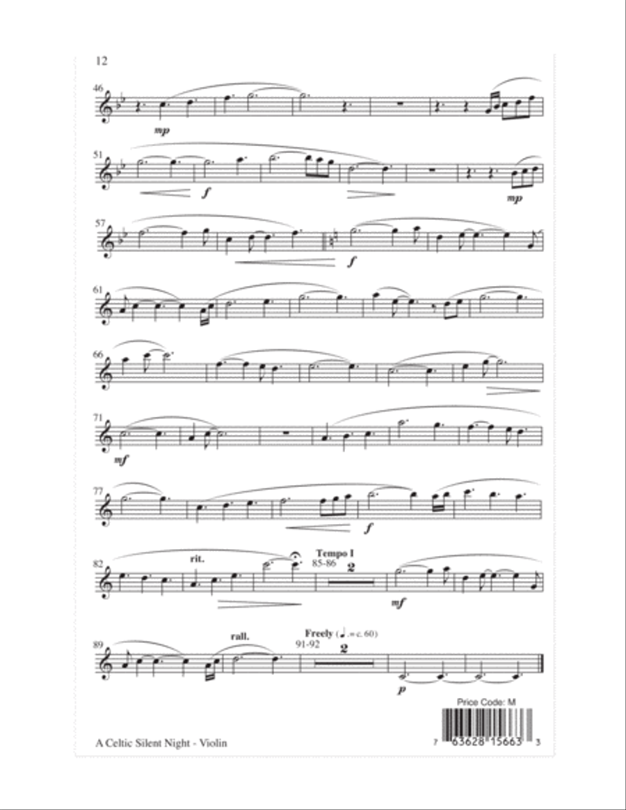 A Celtic Silent Night 4-Part scores gallery preview page 13