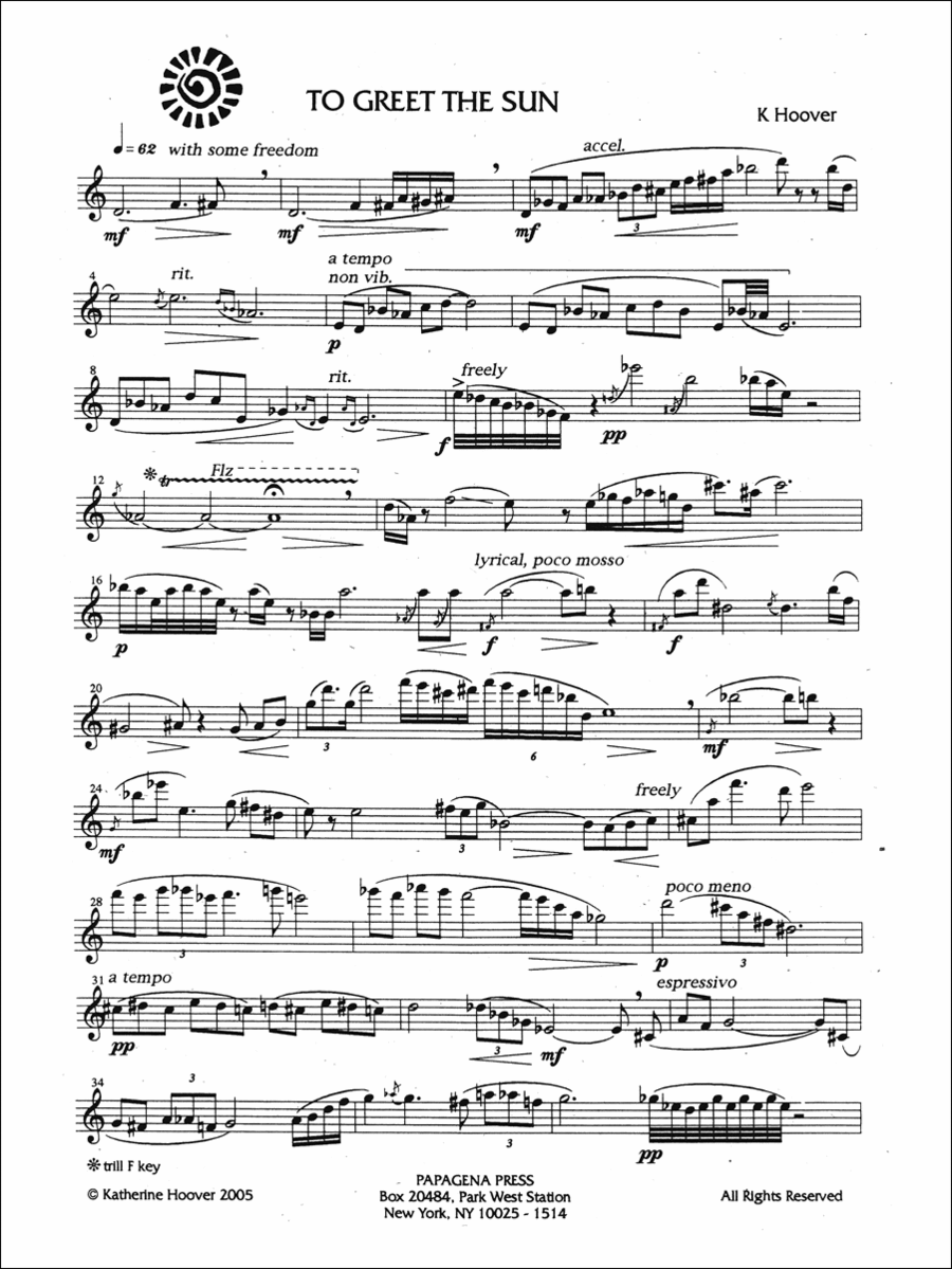 To Greet The Sun Chamber Music scores gallery preview page 1
