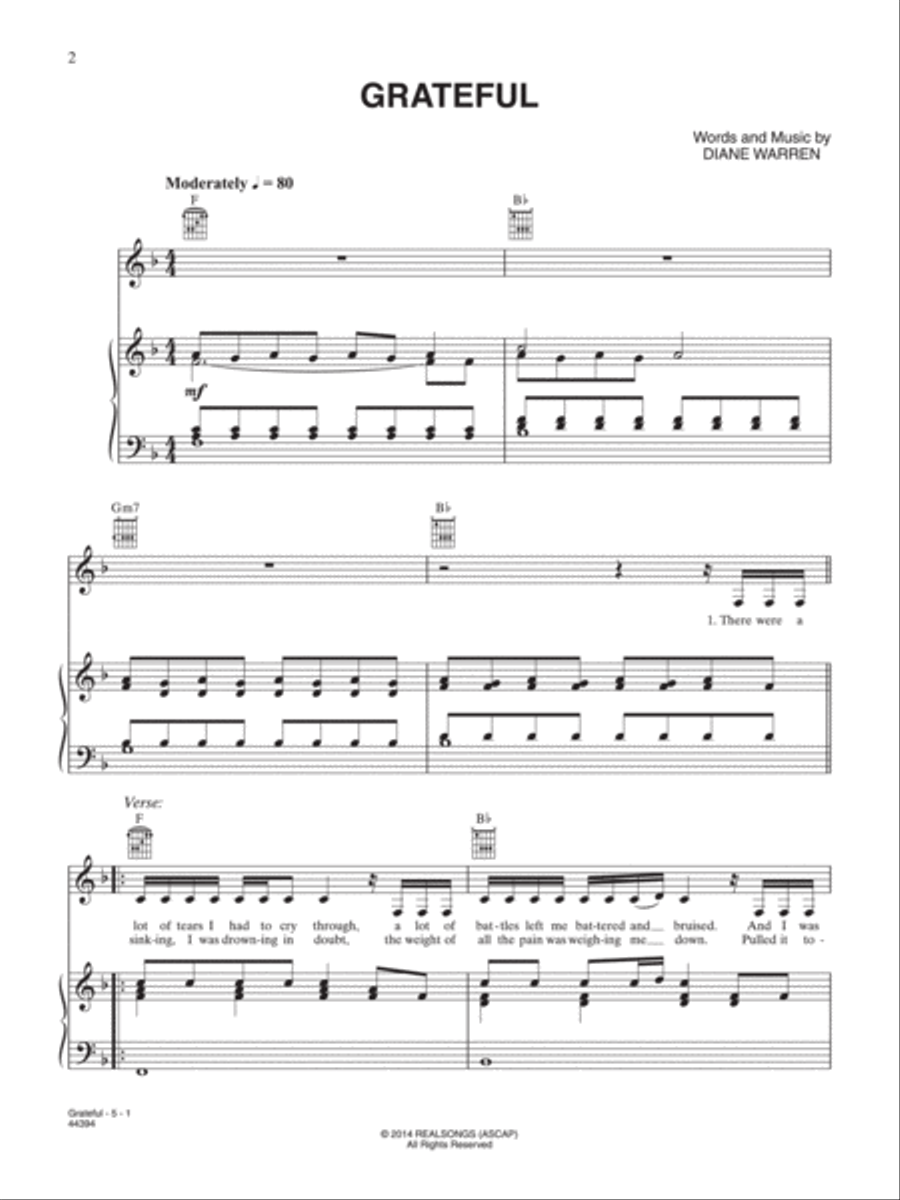 Grateful (from Beyond the Lights) Small Ensemble scores gallery preview page 2