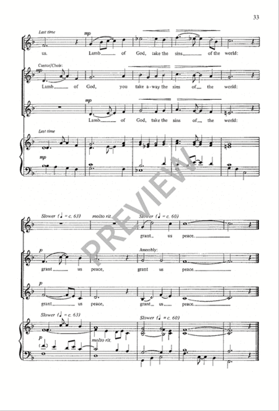 A Mass of Life 4-Part scores gallery preview page 33