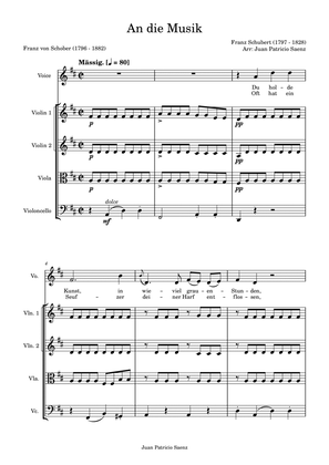 An die Musik - arrangement for high voice and string quartet
