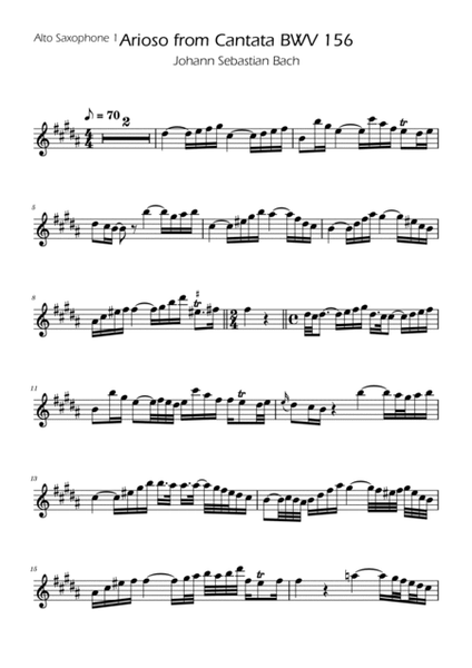 Arioso BWV 156 - Alto Sax Duet image number null