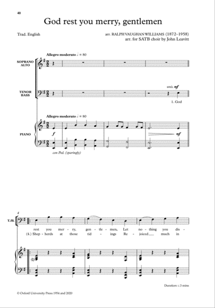 Vaughan Williams for Choirs 1 4-Part scores gallery preview page 13