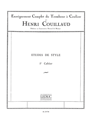 Etudes De Style D'apres Bordogni Vol.1 (trombone Solo)