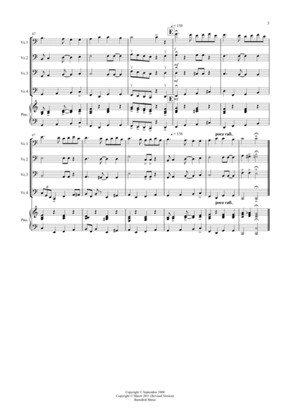 Ding Dong Merrily on High (Jazzy Style!) for Cello Quartet image number null