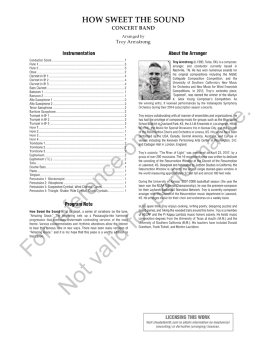 How Sweet The Sound How Sweet The Sound Concert Band scores gallery preview page 3