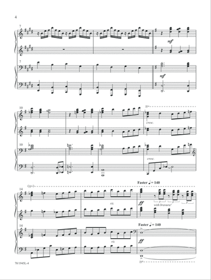 Come, Christians, Join to Play! Piano Duet scores gallery preview page 4