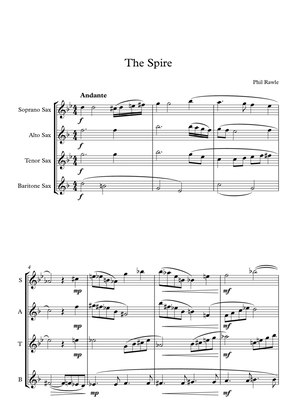 Book cover for The Spire - Saxophone Quartet