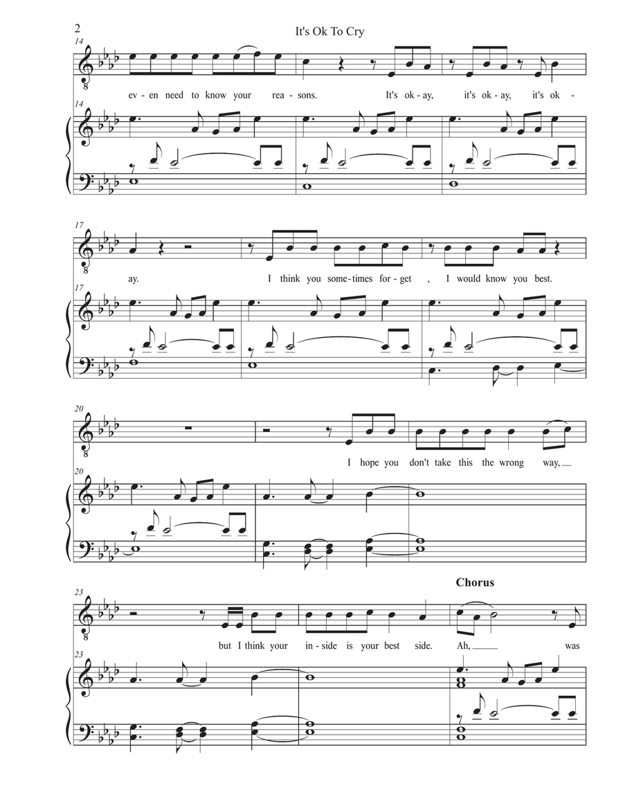 It's Okay To Cry Voice scores gallery preview page 3