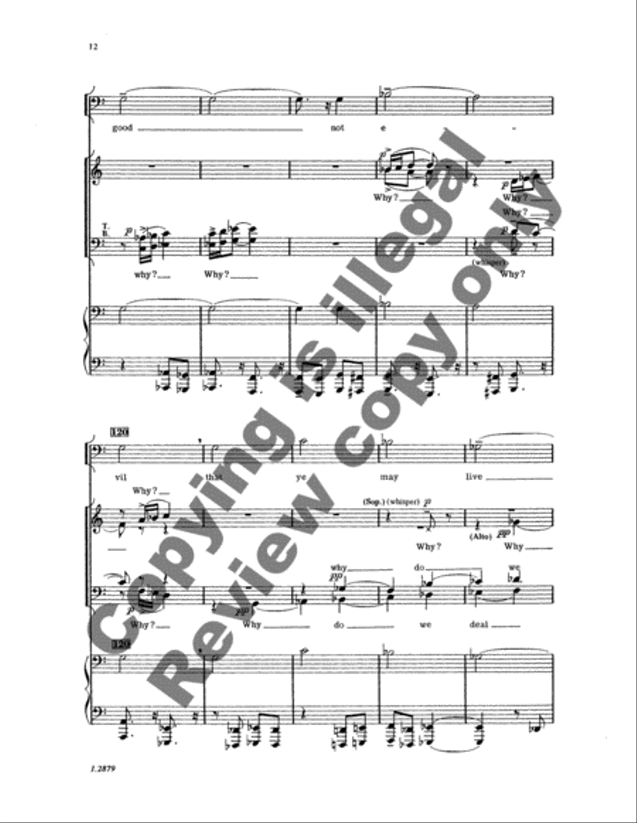 Sacred Service: Why Do We Deal Treacherously? 4-Part scores gallery preview page 8