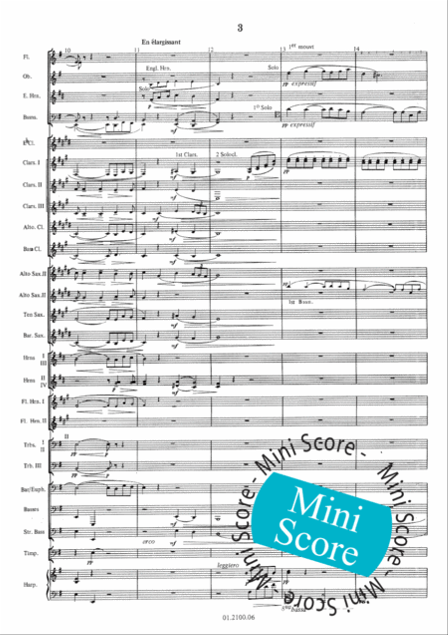 Pavane Pour une Infante Defunte Concert Band scores gallery preview page 7
