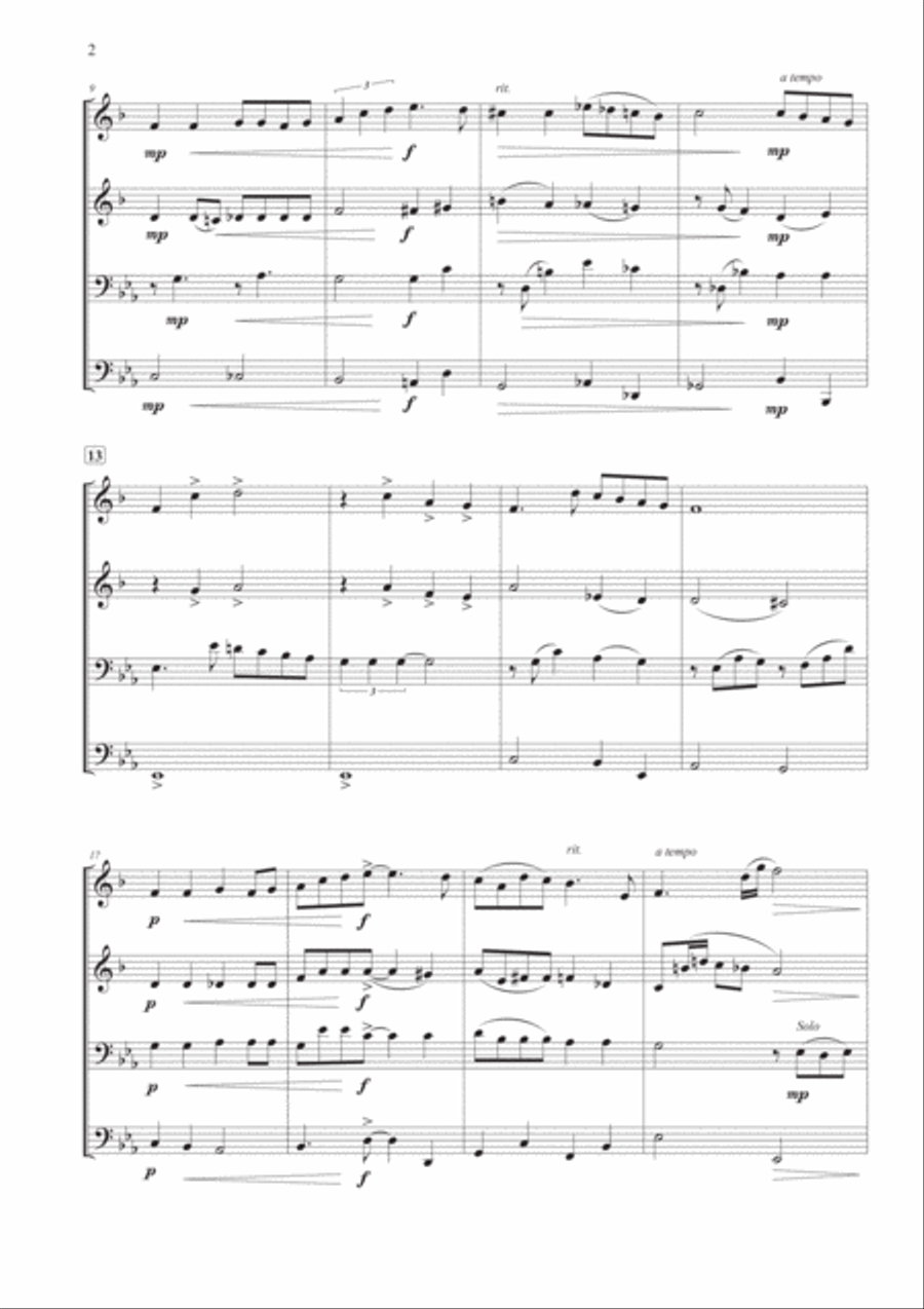 The Christmas Song (chestnuts Roasting On An Open Fire) Brass Ensemble scores gallery preview page 3