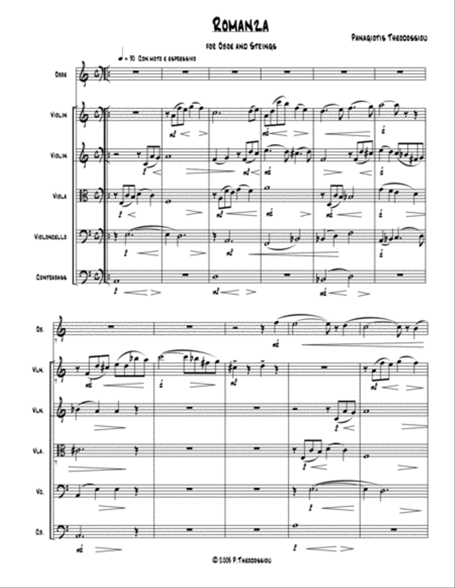 Romanza for oboe and strings String Orchestra scores gallery preview page 3