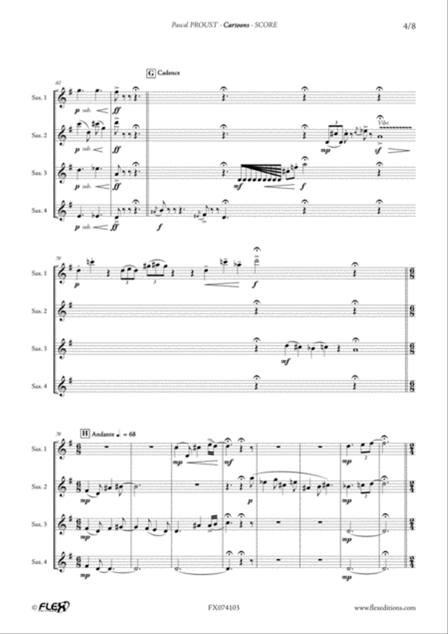 Cartoons Cartoons Alto Saxophone scores gallery preview page 6