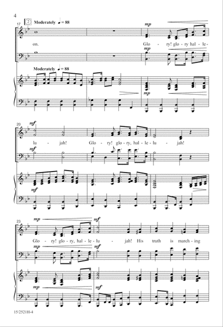Battle Hymn of the Republic 4-Part scores gallery preview page 5