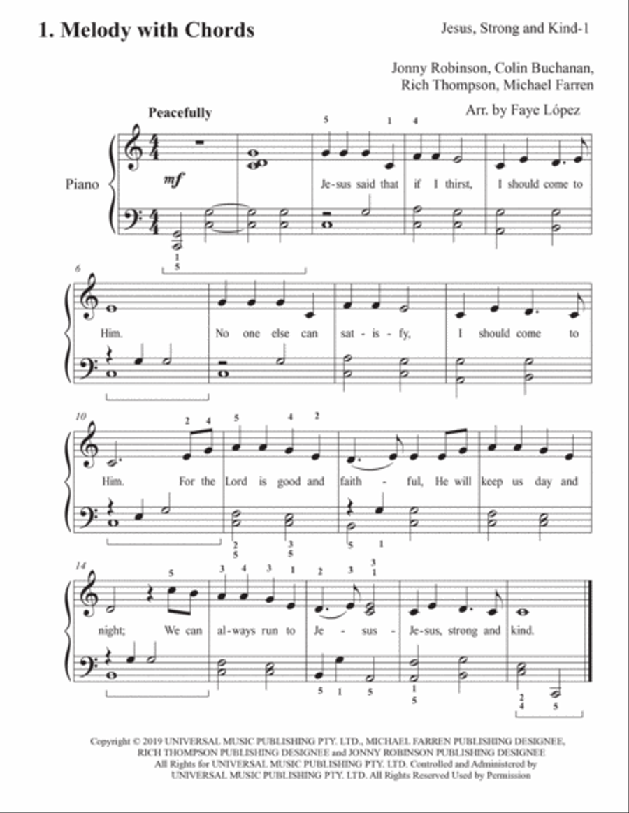 Jesus, Strong And Kind Jesus, Strong And Kind Piano Solo scores gallery preview page 2